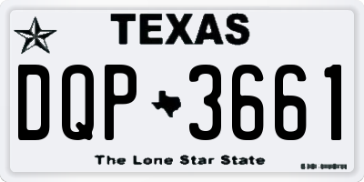TX license plate DQP3661