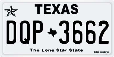 TX license plate DQP3662