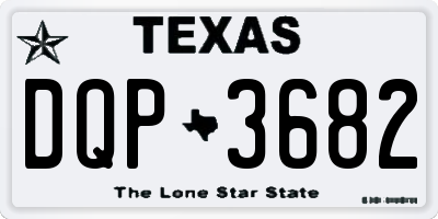 TX license plate DQP3682