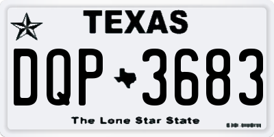 TX license plate DQP3683