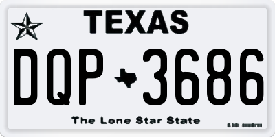TX license plate DQP3686