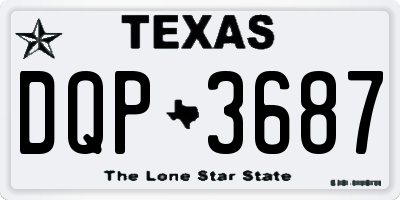 TX license plate DQP3687