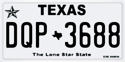 TX license plate DQP3688