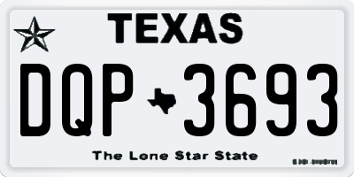 TX license plate DQP3693