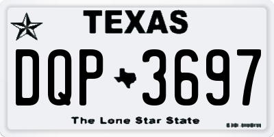 TX license plate DQP3697
