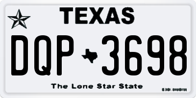 TX license plate DQP3698