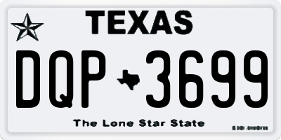 TX license plate DQP3699