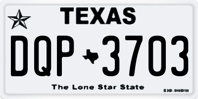 TX license plate DQP3703