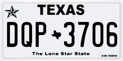 TX license plate DQP3706