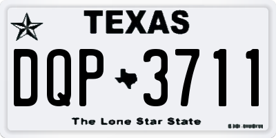 TX license plate DQP3711