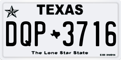 TX license plate DQP3716