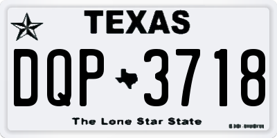 TX license plate DQP3718