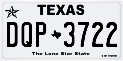 TX license plate DQP3722