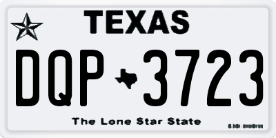 TX license plate DQP3723