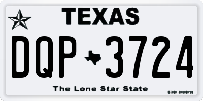 TX license plate DQP3724