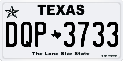 TX license plate DQP3733