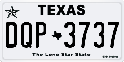 TX license plate DQP3737