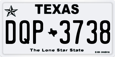 TX license plate DQP3738