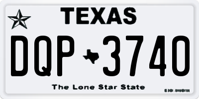 TX license plate DQP3740