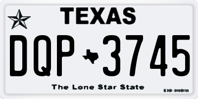 TX license plate DQP3745