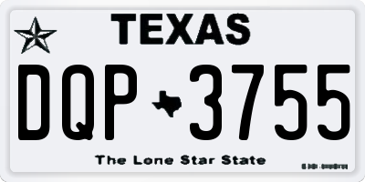 TX license plate DQP3755