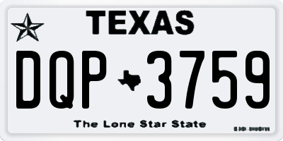 TX license plate DQP3759