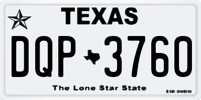 TX license plate DQP3760
