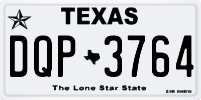 TX license plate DQP3764