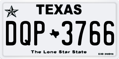 TX license plate DQP3766