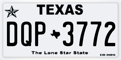 TX license plate DQP3772