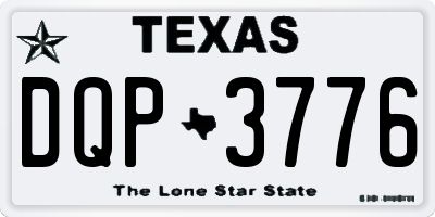 TX license plate DQP3776
