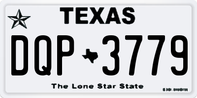 TX license plate DQP3779