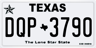 TX license plate DQP3790