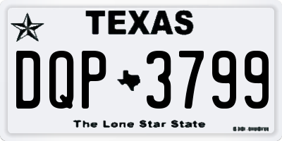 TX license plate DQP3799