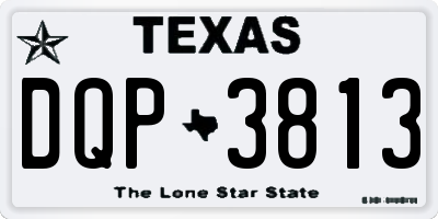 TX license plate DQP3813
