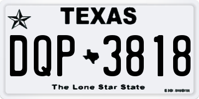TX license plate DQP3818