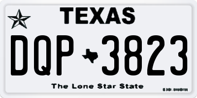 TX license plate DQP3823