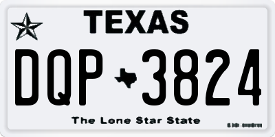 TX license plate DQP3824