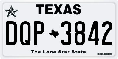 TX license plate DQP3842