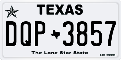 TX license plate DQP3857