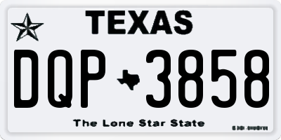 TX license plate DQP3858