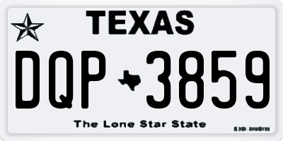 TX license plate DQP3859