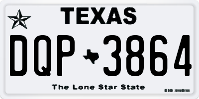 TX license plate DQP3864