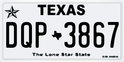 TX license plate DQP3867
