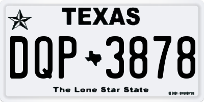 TX license plate DQP3878