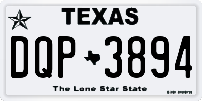 TX license plate DQP3894