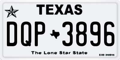 TX license plate DQP3896