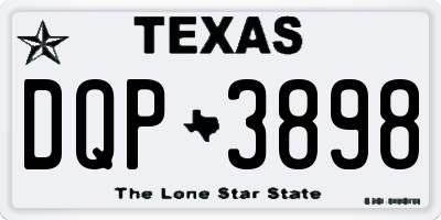 TX license plate DQP3898