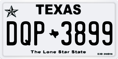 TX license plate DQP3899