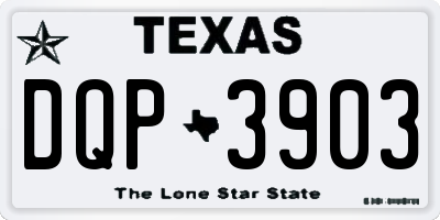 TX license plate DQP3903